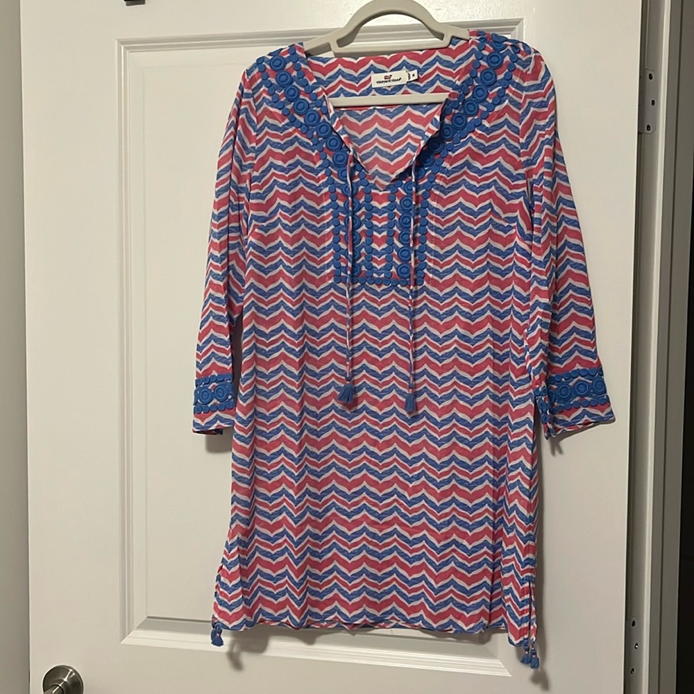 Vineyard Vines Whale Tail Chevron Cover-Up - Size M